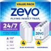 imageZevo 2 Flying Insect Traps ampamp 4 Refill Cartridges  Plug in Fly Trap ampamp Indoor Bug Catcher for Gnats House ampamp Fruit Flies  Blue ampamp UV Light Technology MessFree Alternative to Bug Zapper4 Devices  4 Cartridges