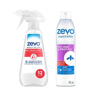 imageZevo Multi Insect  Flying Insect Bug Spray Kills Ants Roaches Spiders Mosquitoes Flies and Gnats  for Indoor and Outdoor Use 2 Bottles1 MultiInsect Killer  1 Flying Insect Killer