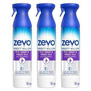 imageZevo Multi Insect  Flying Insect Bug Spray Kills Ants Roaches Spiders Mosquitoes Flies and Gnats  for Indoor and Outdoor Use 2 Bottles3 Flying Insect Killer