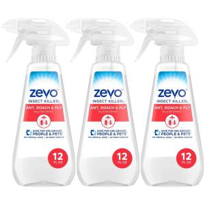 imageZevo Multi Insect  Flying Insect Bug Spray Kills Ants Roaches Spiders Mosquitoes Flies and Gnats  for Indoor and Outdoor Use 2 Bottles3 MultiInsect Killer