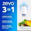 imageZevo Flying Insect Trap  Refills Bundle  Flying Insect Trap ampamp Cartridge 1 Device  1 Cartridge and Official Refill Cartridges 4 Count Plugin Bug Catchers for Gnats House ampamp Fruit Flies