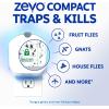 image:imageZevo Compact Flying Insect Trap Official Refill Cartridges  Fits Zevo Compact Indoor Plugin Trap Authentic Trap  Lock Technology to Catch Gnats House amp Fruit Flies 6 Official Refill Cartridges1 Device  3 Cartridges