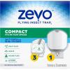 image:imageZevo Compact Flying Insect Trap Official Refill Cartridges  Fits Zevo Compact Indoor Plugin Trap Authentic Trap  Lock Technology to Catch Gnats House amp Fruit Flies 6 Official Refill Cartridges1 Device  3 Cartridges